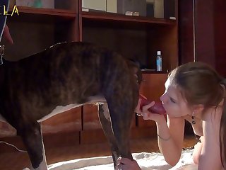 Horse Cums In Girls Mouth